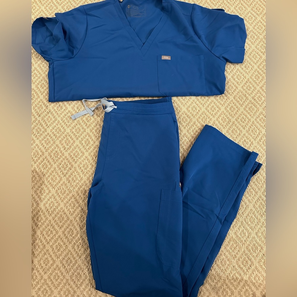 Figs scrubs royal blue